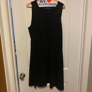 Apt. 9 Black Sleeveless A-Line Midi Dress